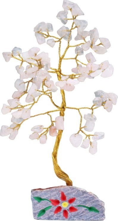 Art-Pol Drzewko z kamieniami szlachetnymi - Kwarc Różowy | 80 kamieni