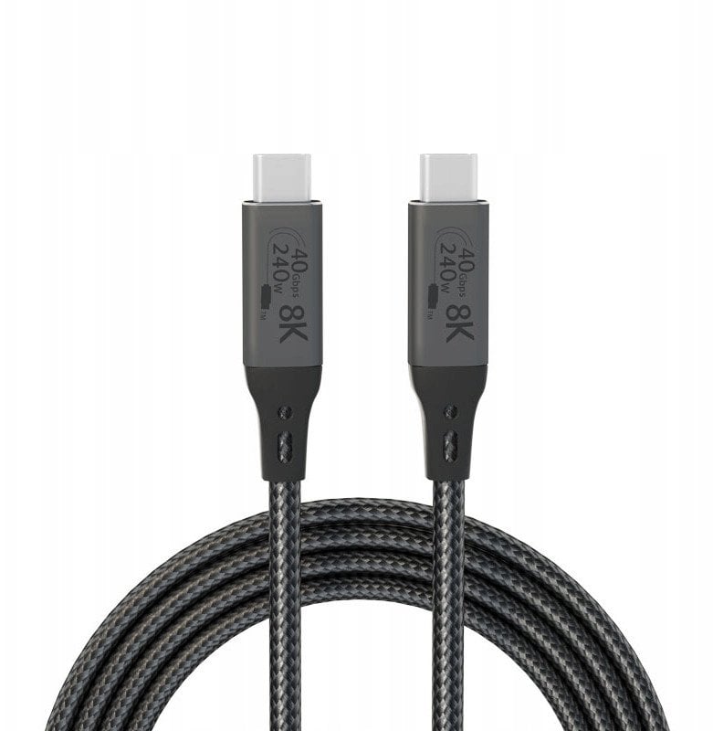 Kabel USB Bounn USB-C - USB-C 1 m Szary (JL-8KC4010)