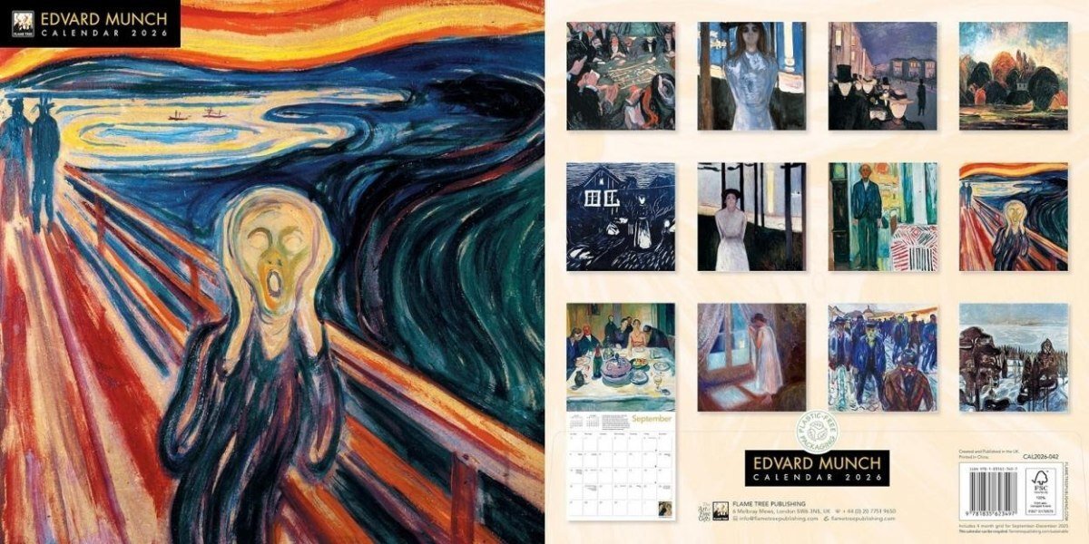Kalendarz 2026 ścienny kwadrat Edvard Munch