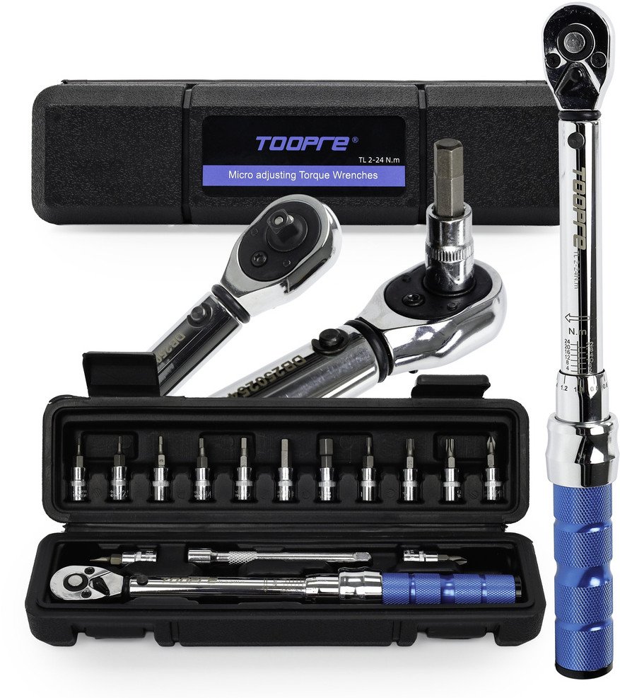 Klucz dynamomentryczny Toopre TL 2-24 Nm z zestawem nasadek