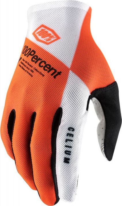 100% Rękawiczki 100% CELIUM Glove fluo orange white roz. S (długość dłoni 181-187 mm) (NEW)