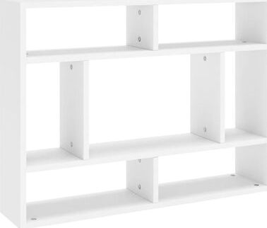 vidaXL Półka ścienna, biała, 75x16x55 cm, płyta wiórowa