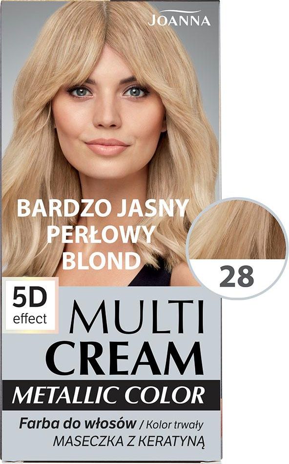 Joanna Multi Cream Color 5D effect 28 bardzo jasny perłowy blond