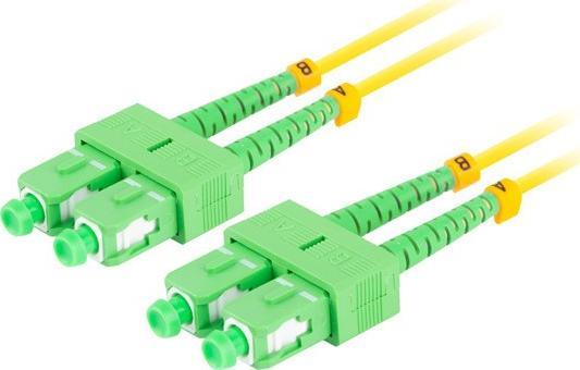 Lanberg PATCHCORD ŚWIATŁOWODOWY SM SC/APC-SC/APC DUPLEX 3.0MM LSZH G657A1 5M ŻÓŁTY LANBERG