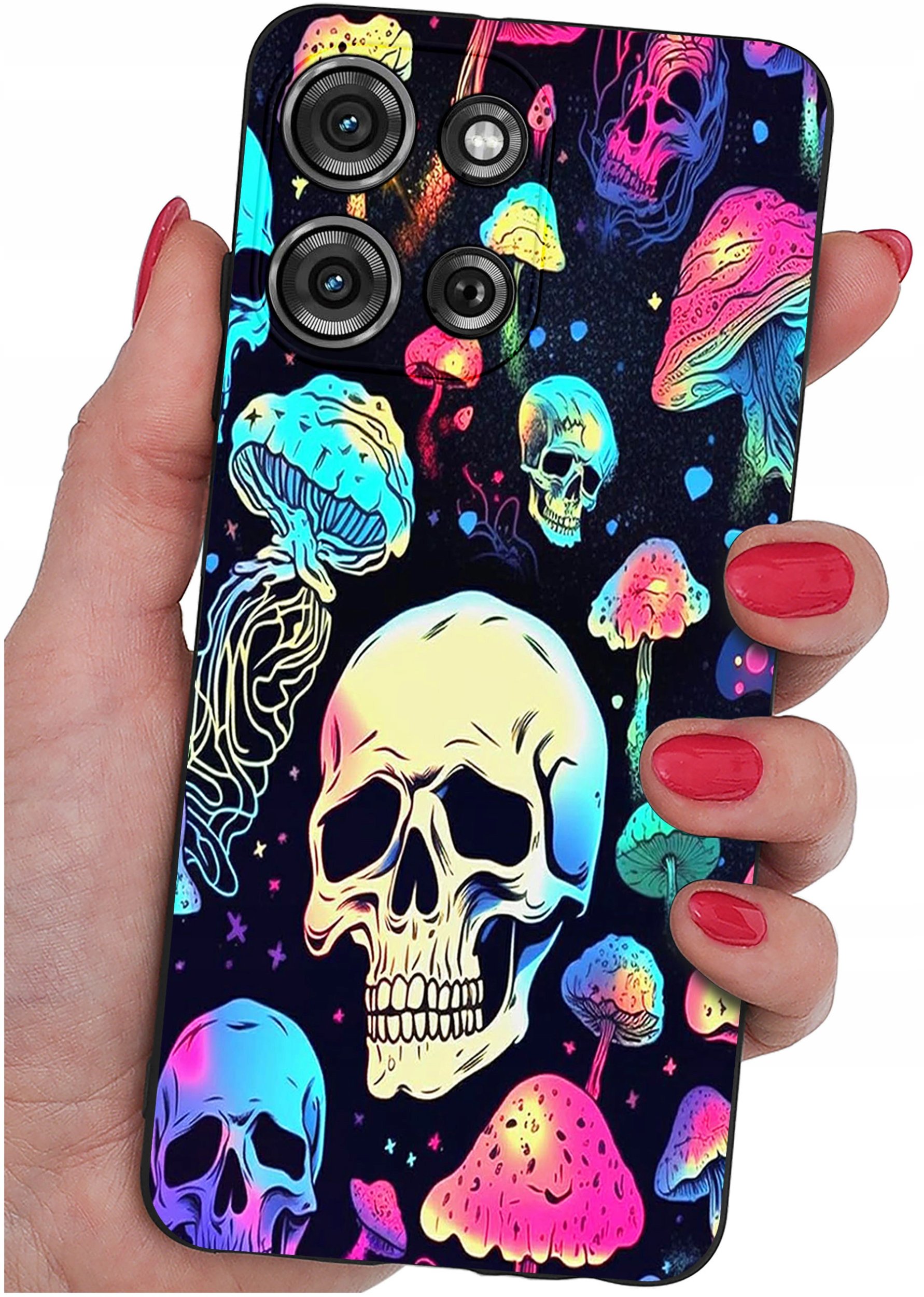 Etui do Motorola G75 5G | WZORY | SILIKONOWE MATT SZKŁO 9H