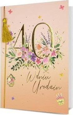 Karnet B6 Urodziny 40