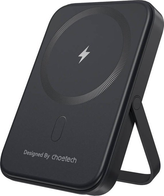 Powerbank magnetyczny Choetech B742 5000mAh 20W PD z podstawką (czarny)