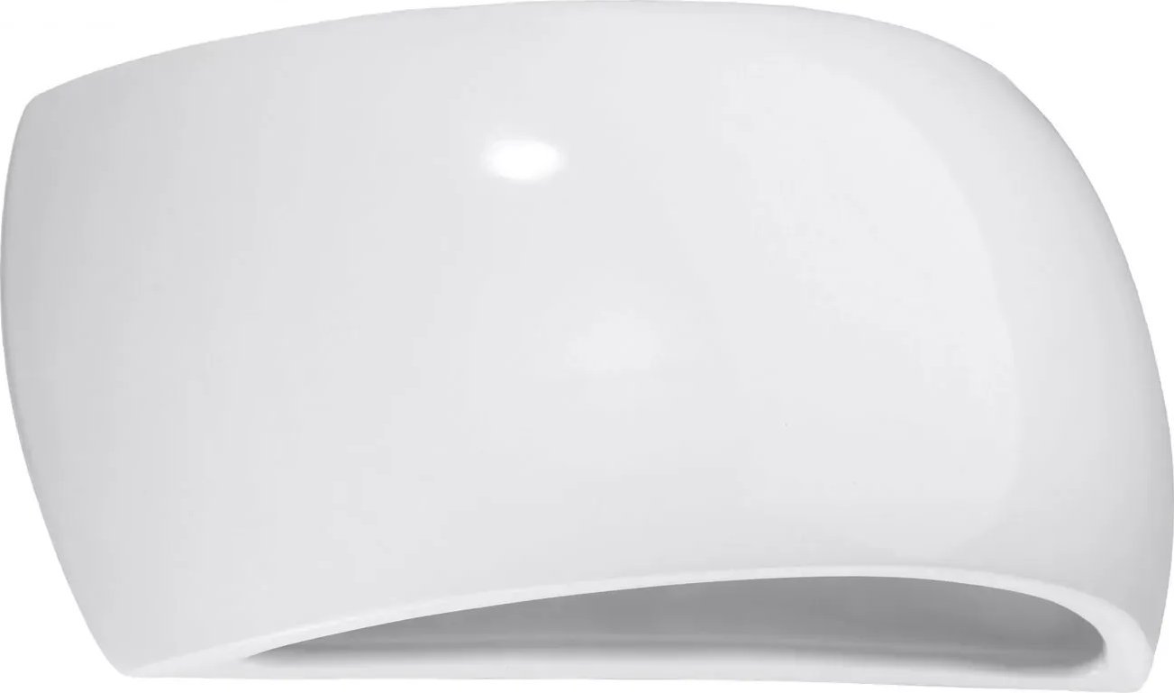 Kinkiet Lumes Biały minimalistyczny kinkiet w połysku - S485-Borni