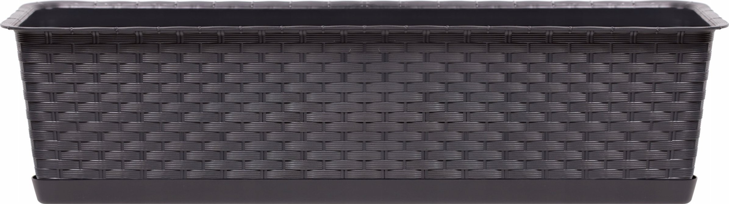 Prosperplast Skrzynka balkonowa RATOLLA SET ISR400P-440U, Doniczka prostokątna 39x17 cm, Kolor Umbra, Prosperplast