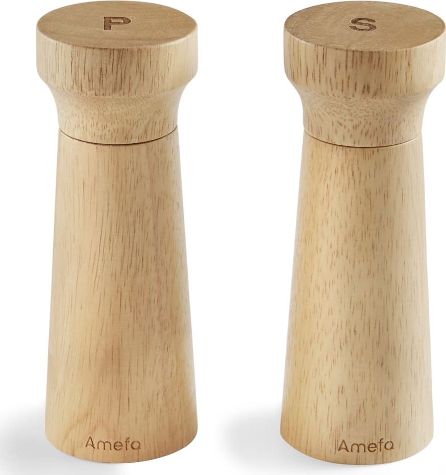 Młynek do przypraw Amefa Młynki do soli lub pieprzu, 2 szt., 15 cm, drewniane