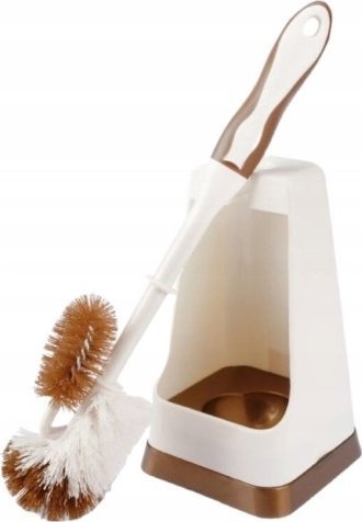 Ravi Szczotka do WC wolnostojąca toaletowa plastikowa złota + stojak