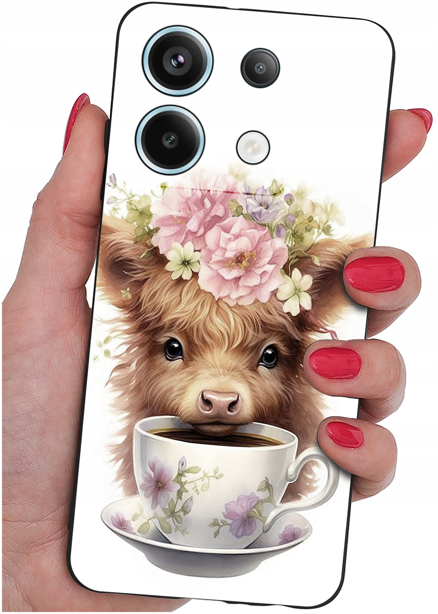 krainaGSM ETUI do Xiaomi Redmi Note 13 Pro 5G WZORY SILIKONOWE MATT CASE +SZKŁO 9H