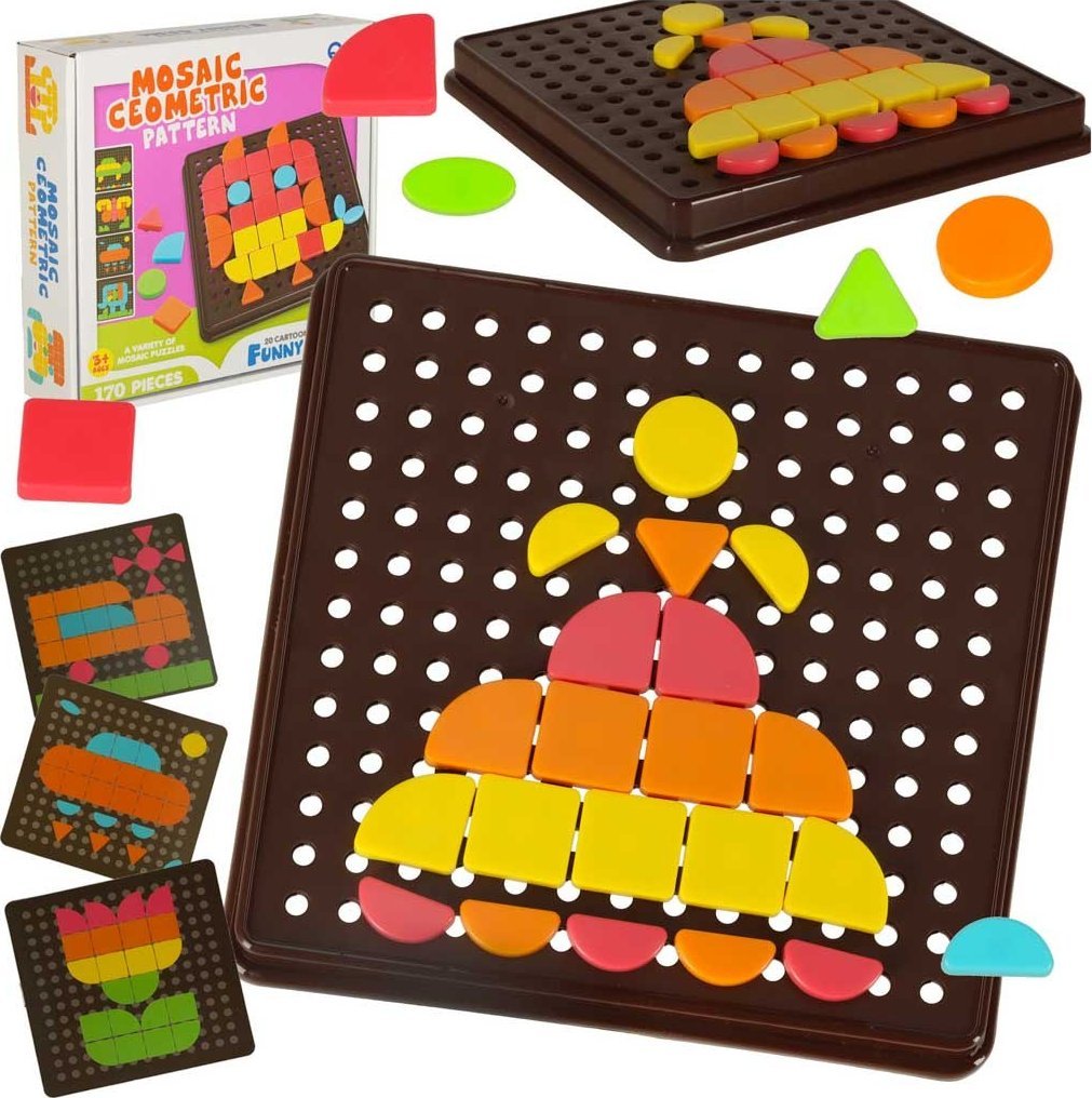 Układanka kreatywna logiczna puzzle mozaika geometryczne kształty