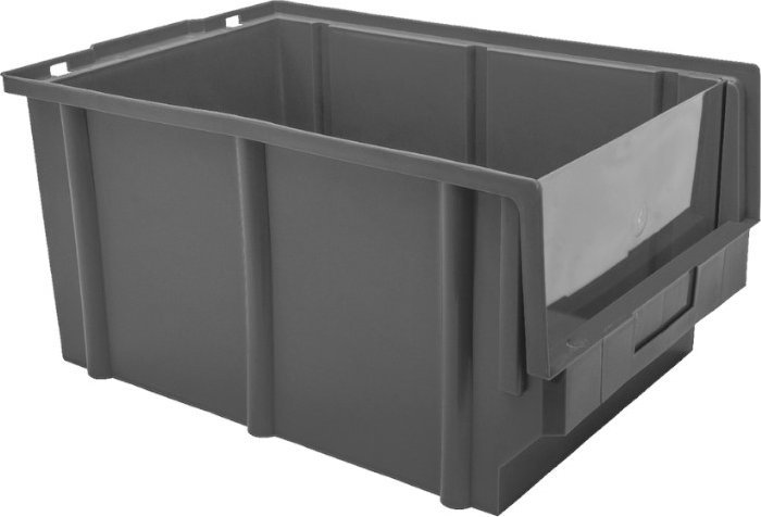 Magazynuj Pojemnik plastikowy, warsztatowy, kuweta z polipropylenu. Wym: 400x269x199 (kolor popielaty)