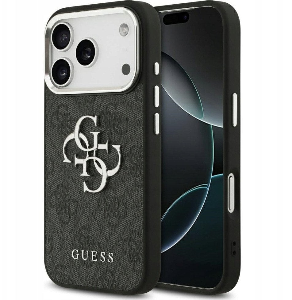 Guess Etui 4G Big 4G Classic Logo do iPhone 17 Pro - czarny
