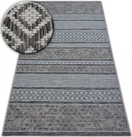 Dywany Łuszczów Dywan SZNURKOWY SIZAL LOFT 21118 BOHO kość słoniowa/srebrny/szary, 120x170 cm