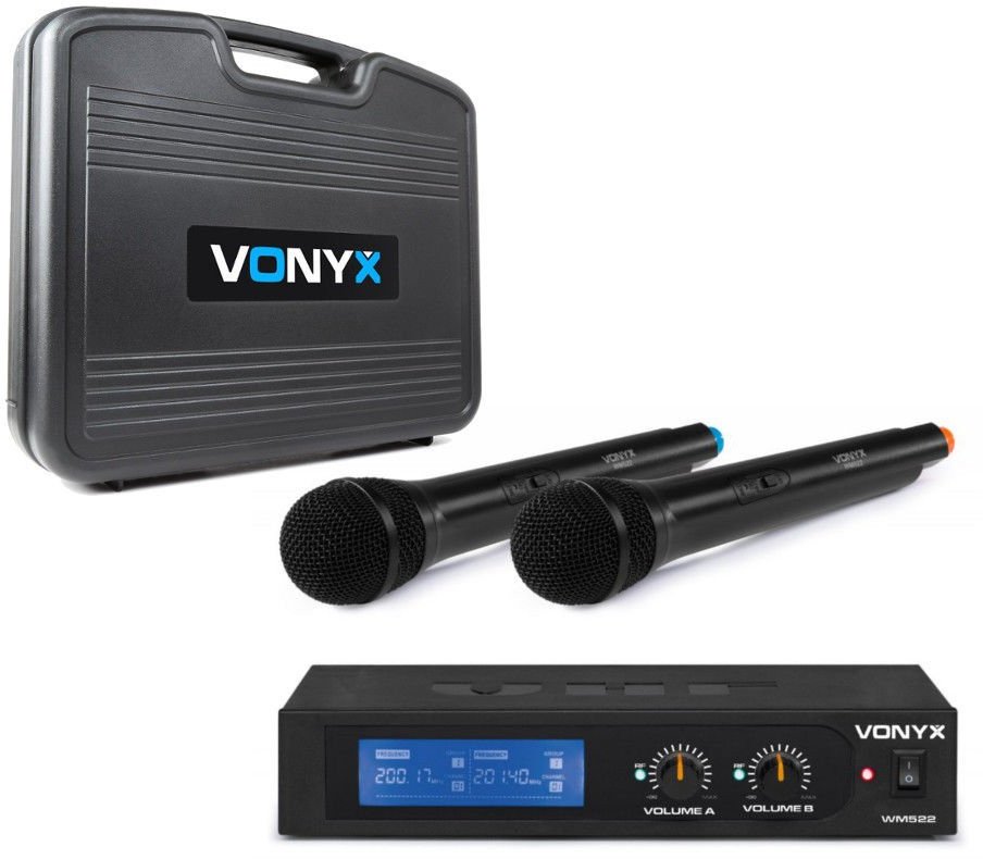 Zestaw mikrofonów doręcznych VHF Vonyx WM522 one size