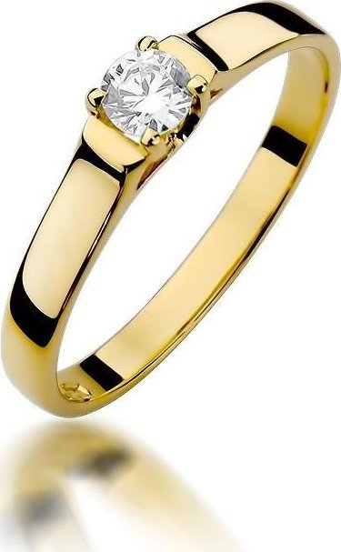 Best Diamonds złoty pierścionek z brylantem 0.18ct 16