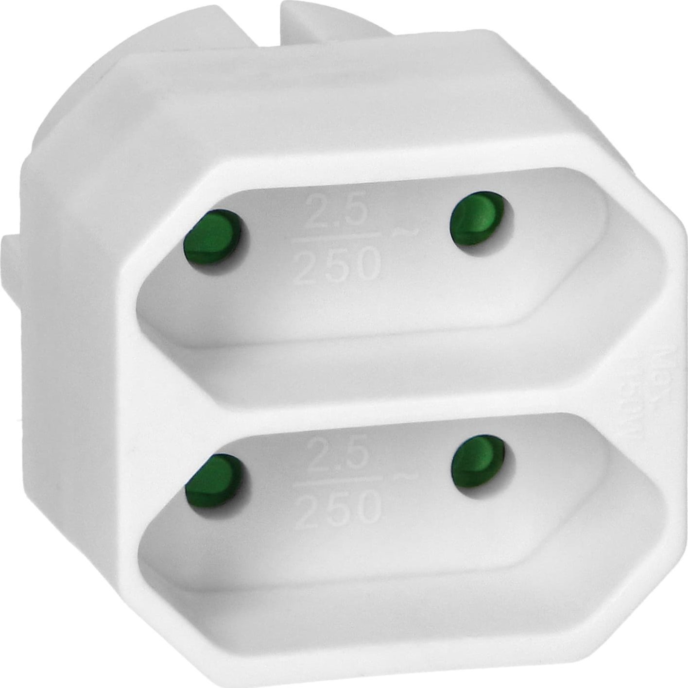 Orno Rozgałęźnik Orno OR-AE-13277/W 2x2P euro biały