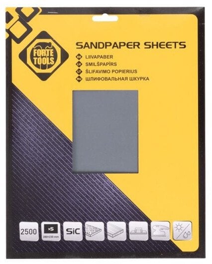 SAND PAPER MET NO2500 230X280 5PCS FT