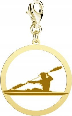 Radziszewska Jewellery Pozłacany CHARMS Kajakarstwo DEDYKACJA GRATIS
