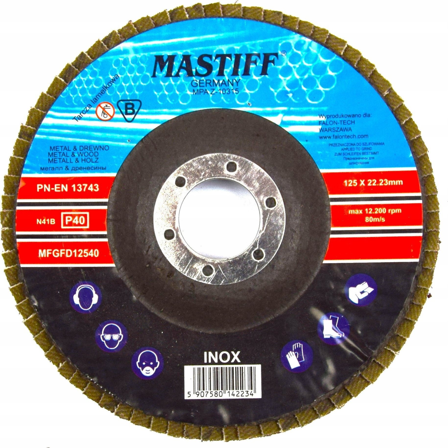 TARCZA DO SZLIFOWANIA LAMELKOWA LAMELKA 125mm P40