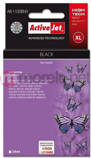 Tusz Activejet tusz AB-1100BNX / LC-1100Bk / LC-980Bk (black)