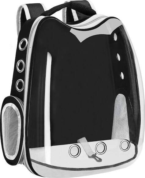 Springos Transporter dla kota, królika, psa do 12 kg 40 x 34 x 21 cm torba transportowa, plecak szary, transparentny UNIWERSALNY