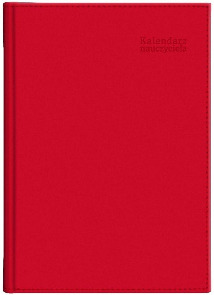 Kalendarz naucz. 2025/26 A5 tyg. Vivella czerwony