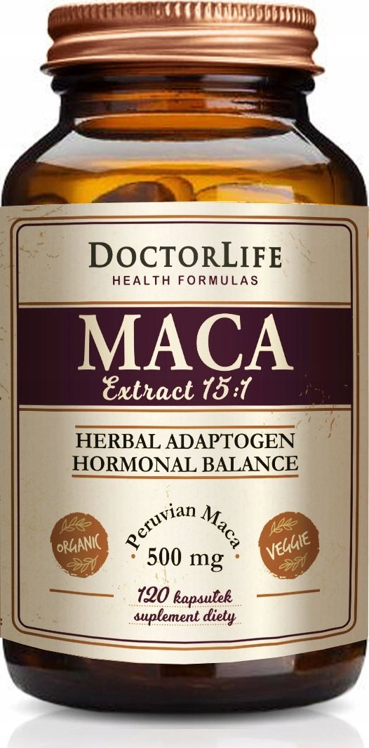 Doctor Life DOCTOR LIFE_Maca ekstrakt 15:1 suplement diety 100 kapsułek