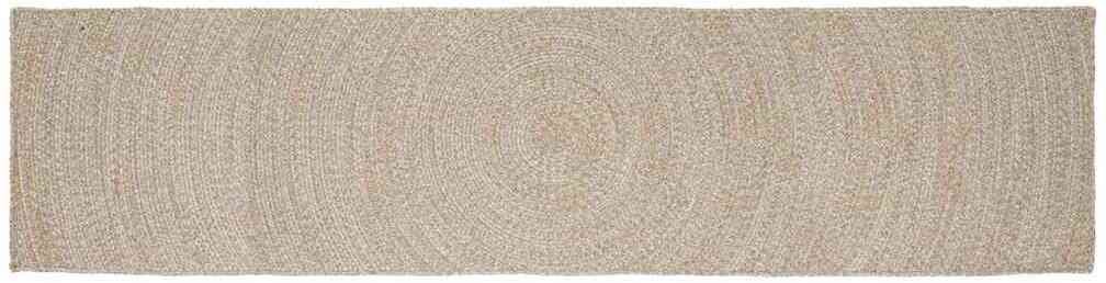 vidaXL Dywan Naturalny i biały 80 x 400 cm Juta