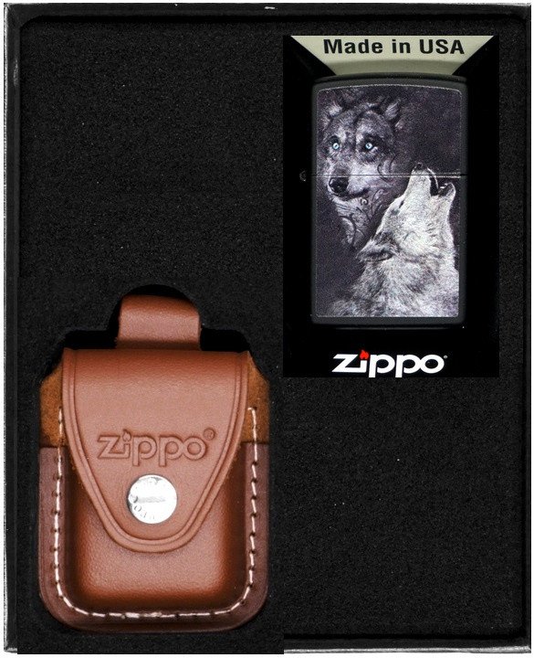 Zestaw ZIPPO Zapalniczka WOLVES Prezentowy No2