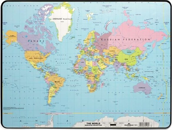 Durable Podkład 530x400mm z mapą świata DURABLE 721119
