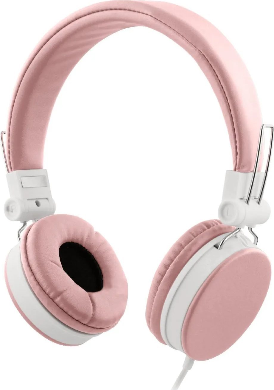 Słuchawki Streetz słuchawki z mikrofonem składane złącze 3,5 mm 1,5 m różowe HL-W202