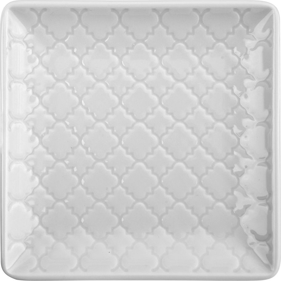 Lubiana Talerz płytki kwadratowy 11cm Marrakesz biały