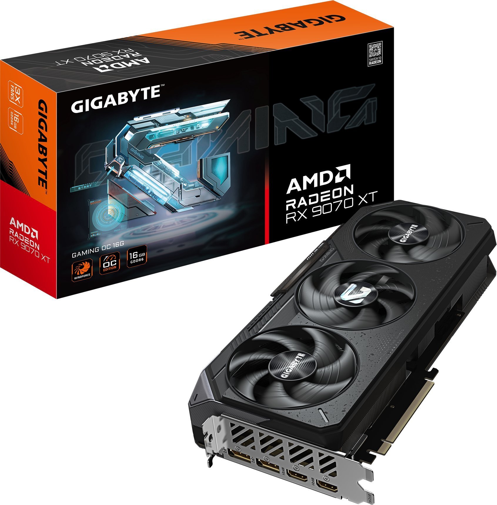 Karta graficzna Gigabyte Radeon RX 9070 XT Gaming OC 16GB GDDR6 (GV-R9070XTGAMING OC-16GD)
