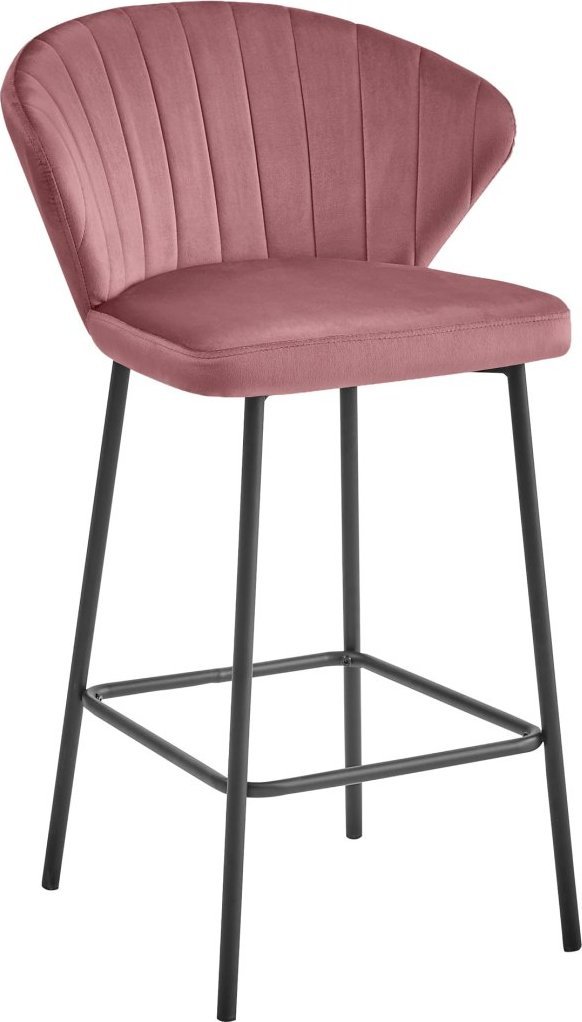 Hoker GATTA - ciemny róż aksamit / nogi czarne x 1