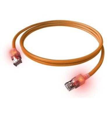 Kabel krosowy EasyLan S/FTP DualBoot LED Cat.6A, RJ45 / RJ45, LSOH, pomarańczowy, 10 m