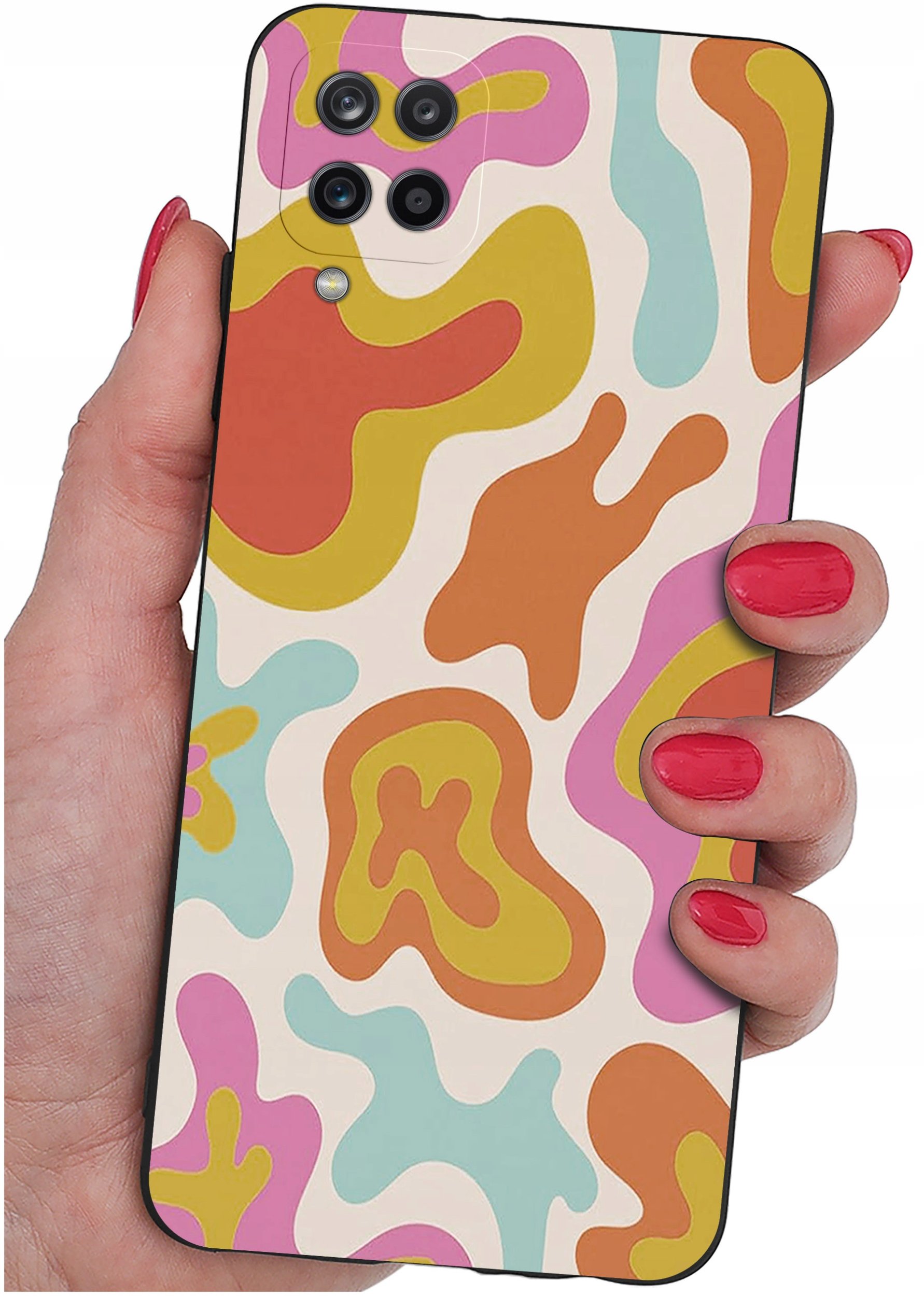 Etui do Samsung Galaxy A12|M12 WZORY |SILIKONOWE MATT CASE + SZKŁO 9H