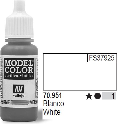 Vallejo Farba Nr1 White Matt 17ml - 70951