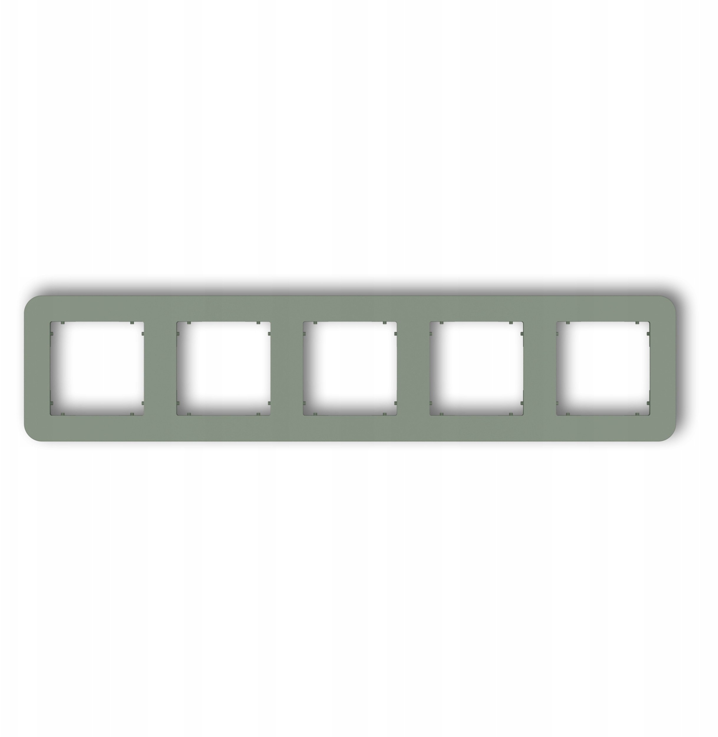 Karlik MINI Ramka pięciokrotna zaokrąglona z tworzywa w kolorze szałwiowym 61MRTZ-5