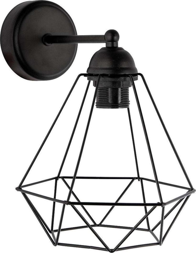 Kinkiet VEN Kinkiet LAMPA ścienna VEN K-1201/1 industrialna OPRAWA druciana klatka loft czarna