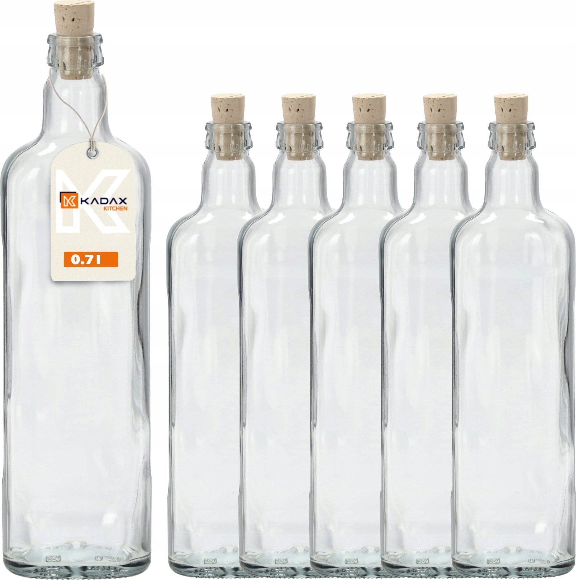 Kadax KADAX Butelka Na Nalewki Z Korkiem Wino fi21 6szt