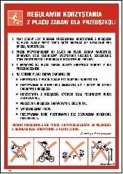 Mój dom Regulamin Korzystania Z Placów Zabaw Przedszkoli Libres Polska Sp Iaa41_245X350_Hn 5904937346208