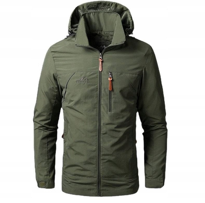 KURTKA MĘSKA PRZECIWDESCZOWA Softshell KHAKI Wodoodporna WIATRÓWKA roz. XL