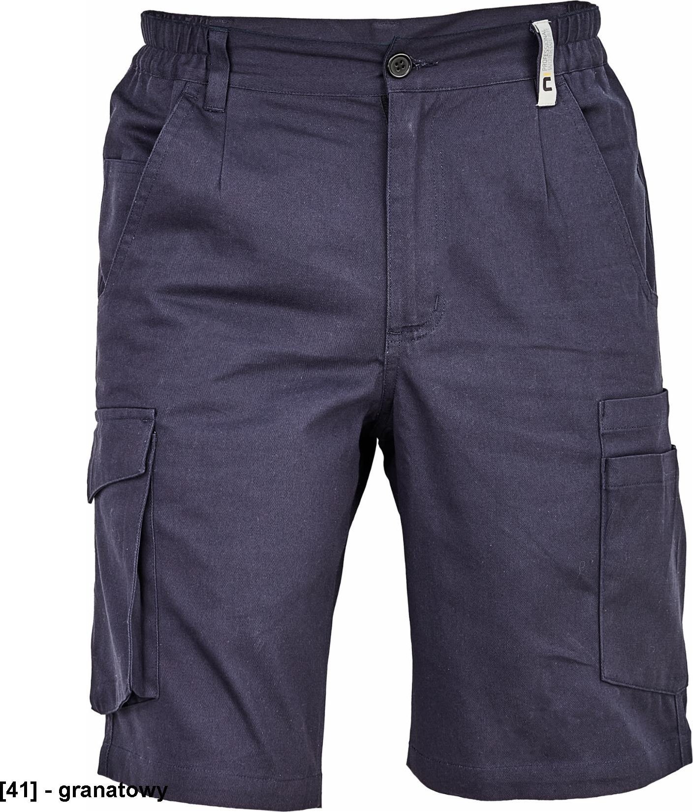 CERVA GIJON męskie szorty z elastyczną talią po bokach - granatowy 54