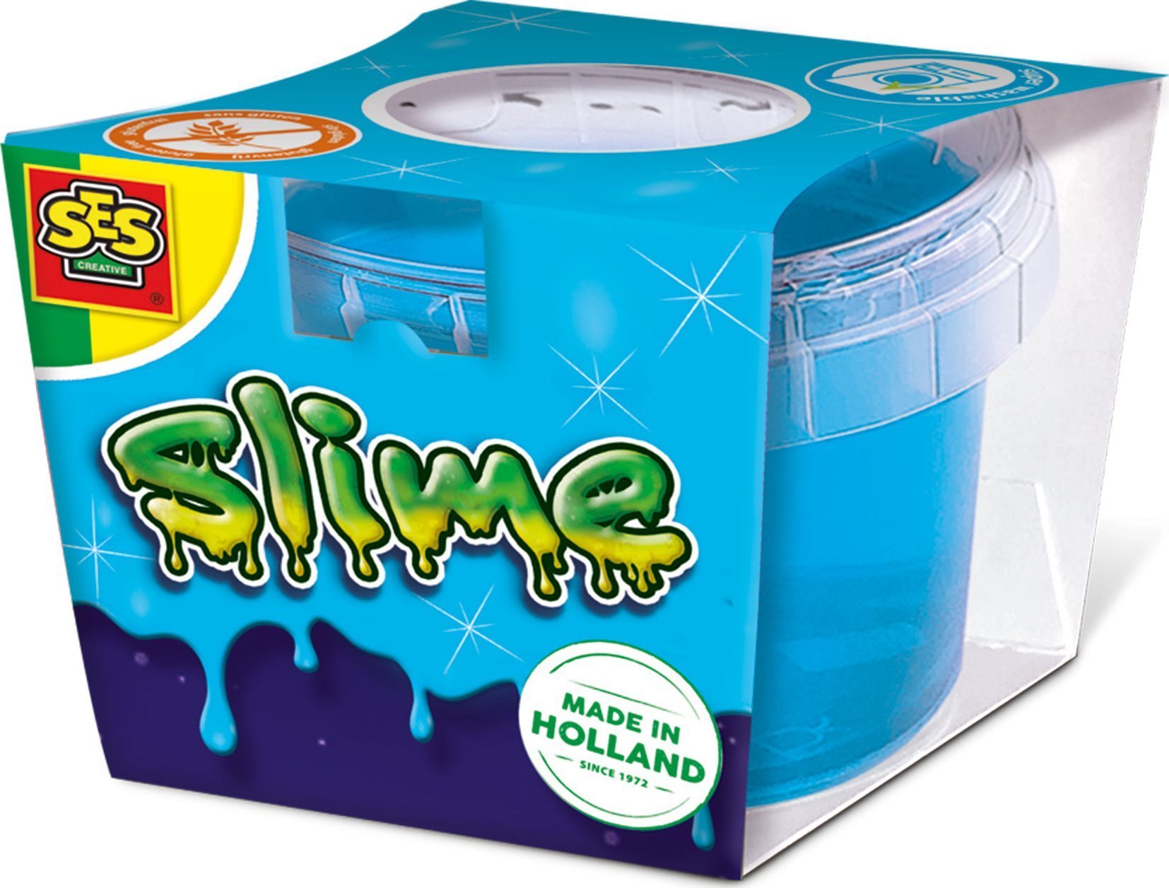 SES Slime niebieski brokat 140g 15043 50433