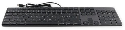 USB-C numeric Keyboard KB-1843, 106 keys, USB-C port, aluminum, British English (UK EN) layout, macOS, space gray