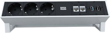 Listwa zasilająca Bachmann Bachmann DESK2 2x Gniazda 1xABD GST18 RAL9010 - 902.203