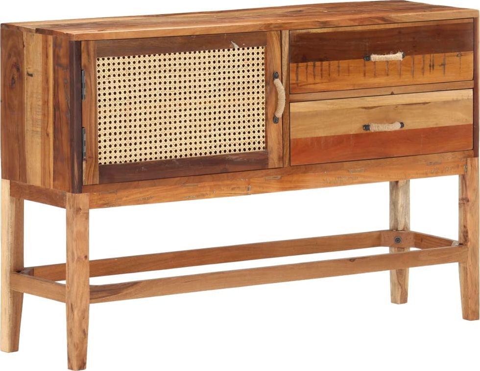 vidaXL Szafka, 118x30x76 cm, lite drewno z odzysku